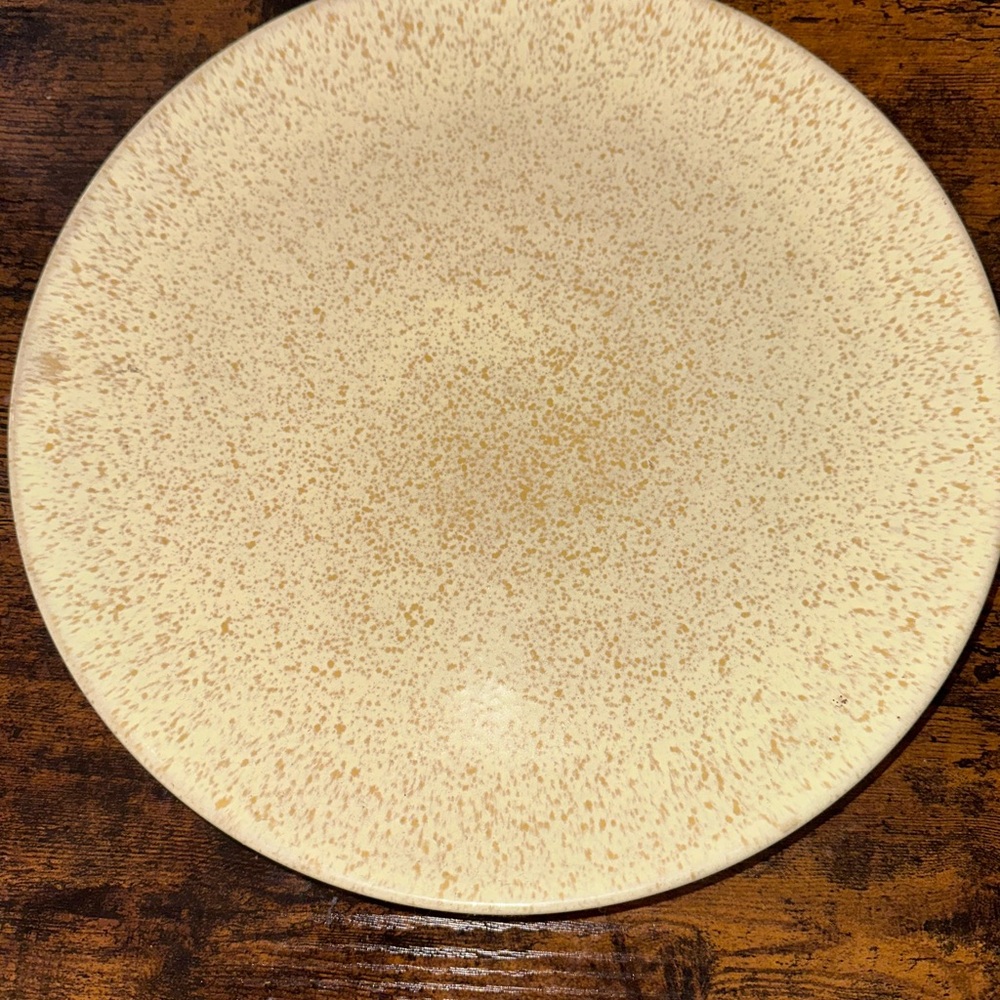 Anthropologie Tan Speckled Dinner Plate